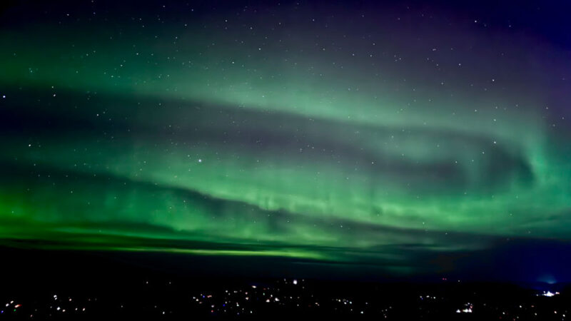 The aurora borealis over Fairbanks, Alaska